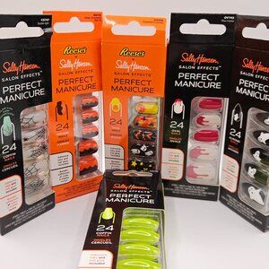 6 pk Sally Hansen Salon Effects Perfect Manicure Press On Halloween Nails